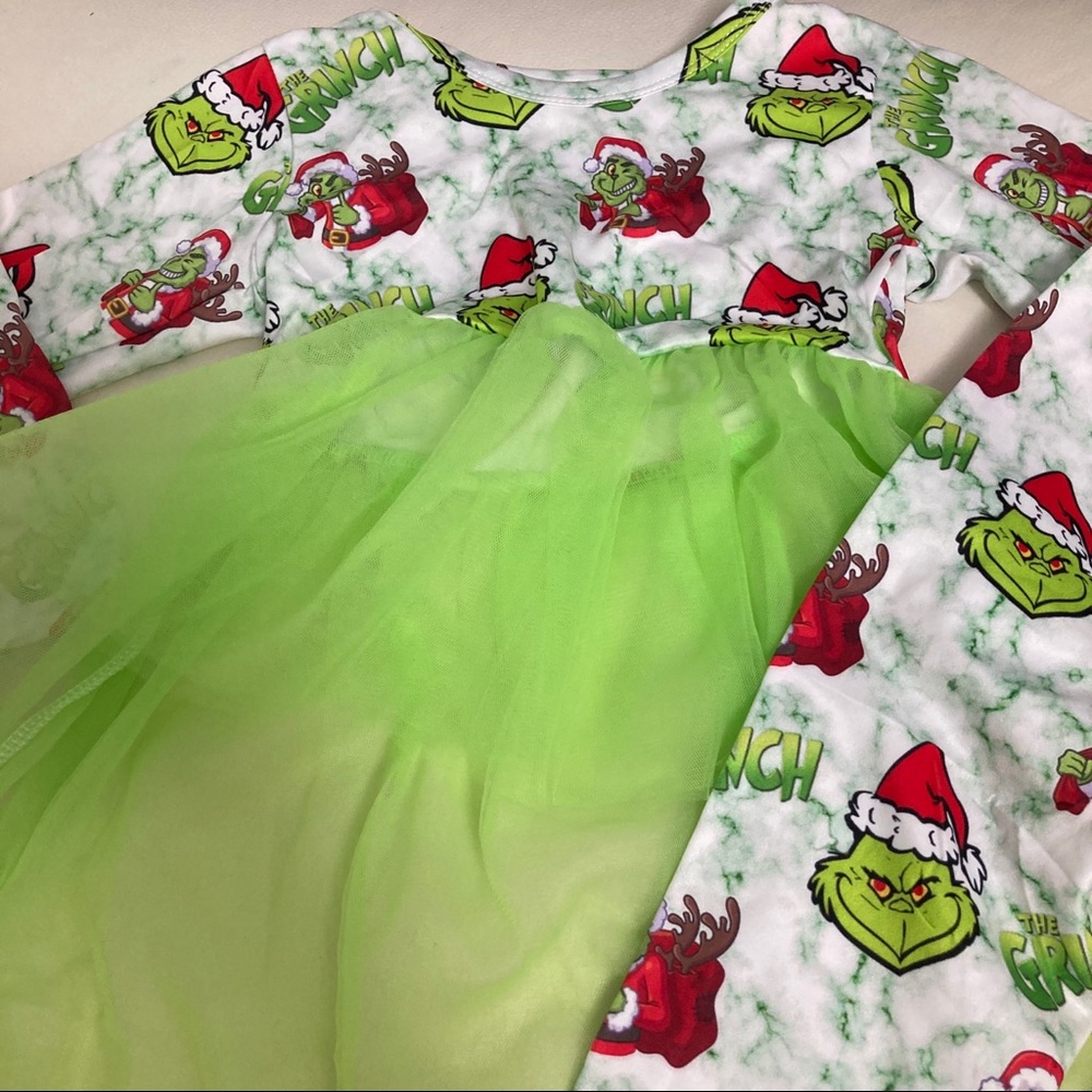Christmas 🎄 Grinch tutu cute leggings set outfit - Picture 7 of 11